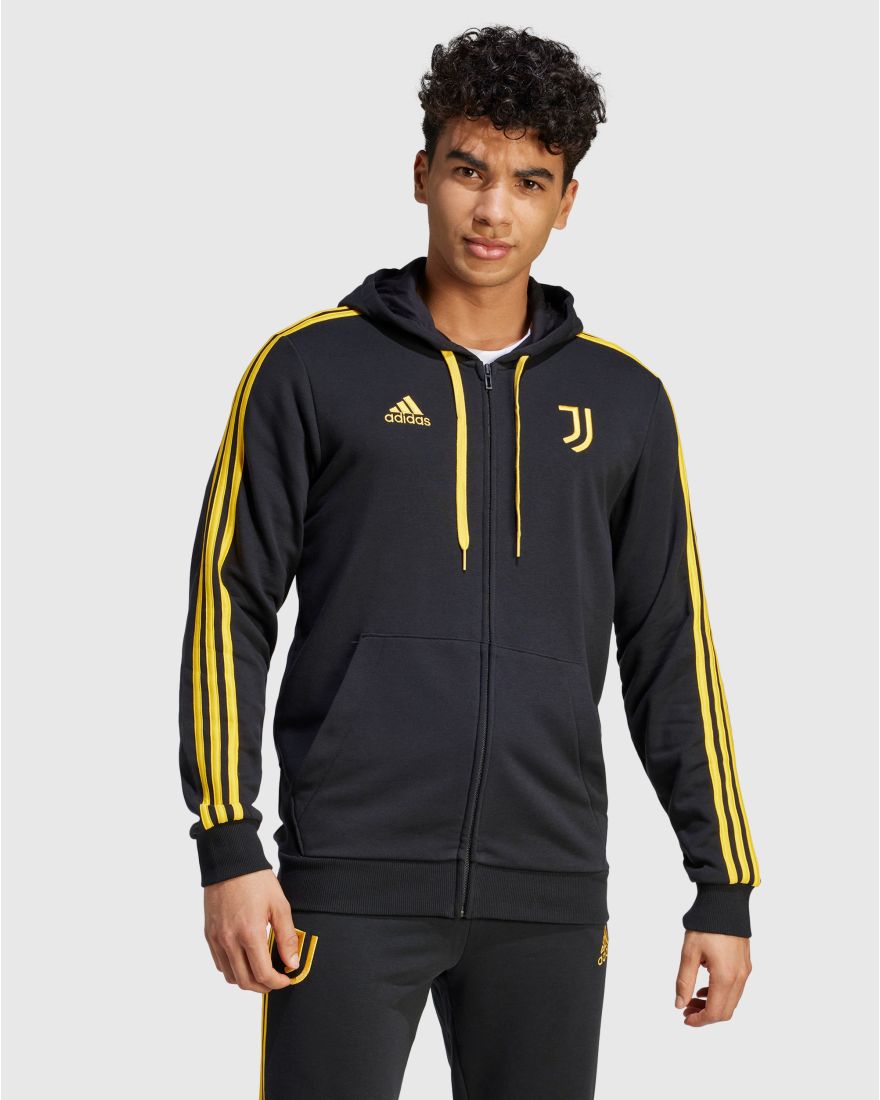 Adidas Felpa Con Cappuccio Juventus DNA Full-Zip Nero Uomo