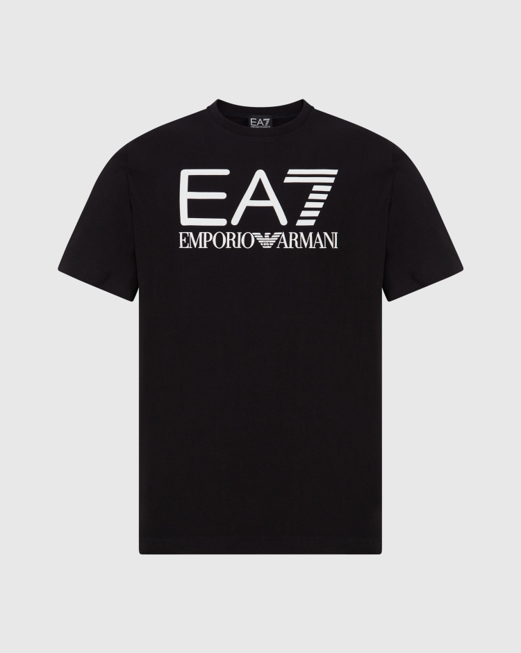 Emporio Armani EA7 T-Shirt Train Logo Series Nero Uomo