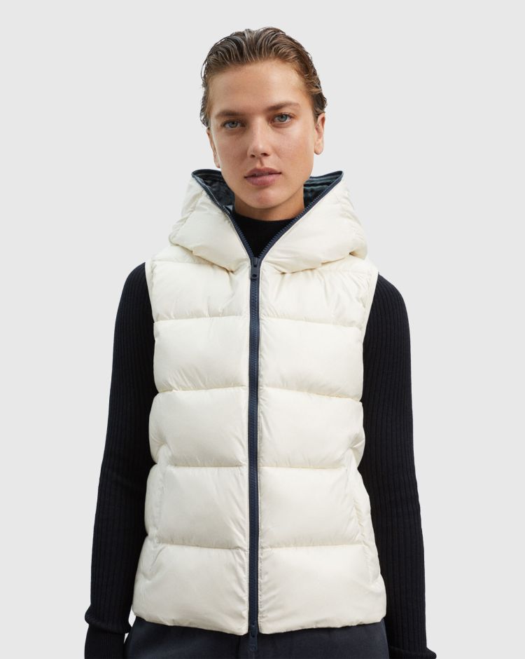 Ecoalf Giacca Smanicata Monkai Bianco Donna