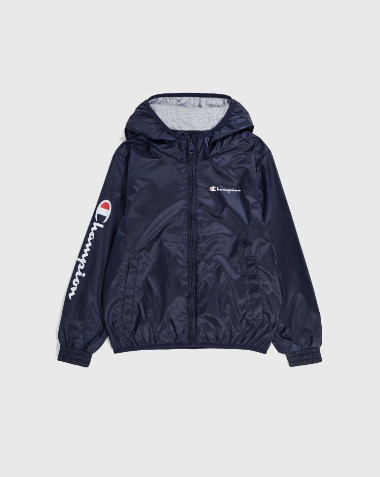 Champion Felpa Con Cappuccio Full-Zip Mini Logo Blu Bambino