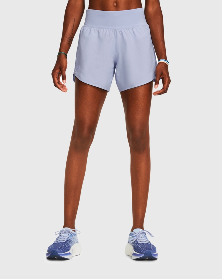 Under Armour Shorts UA Fly-By Elite 5" Bianco Donna