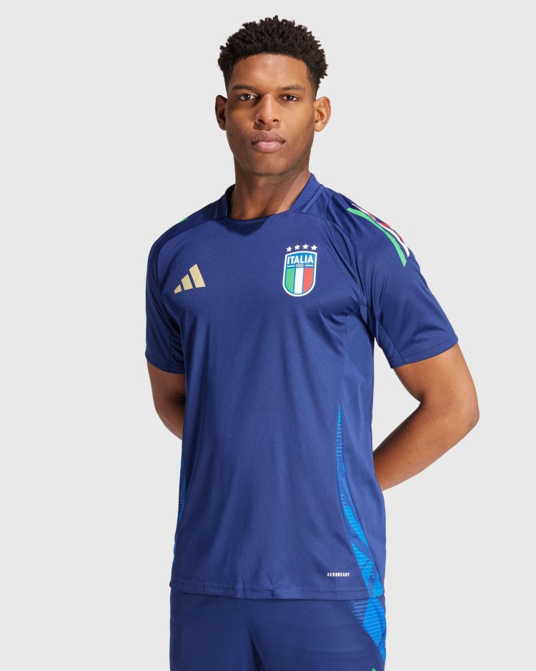 Adidas T-Shirt Da Allenamento Italia 2024 Azzurri Uomo