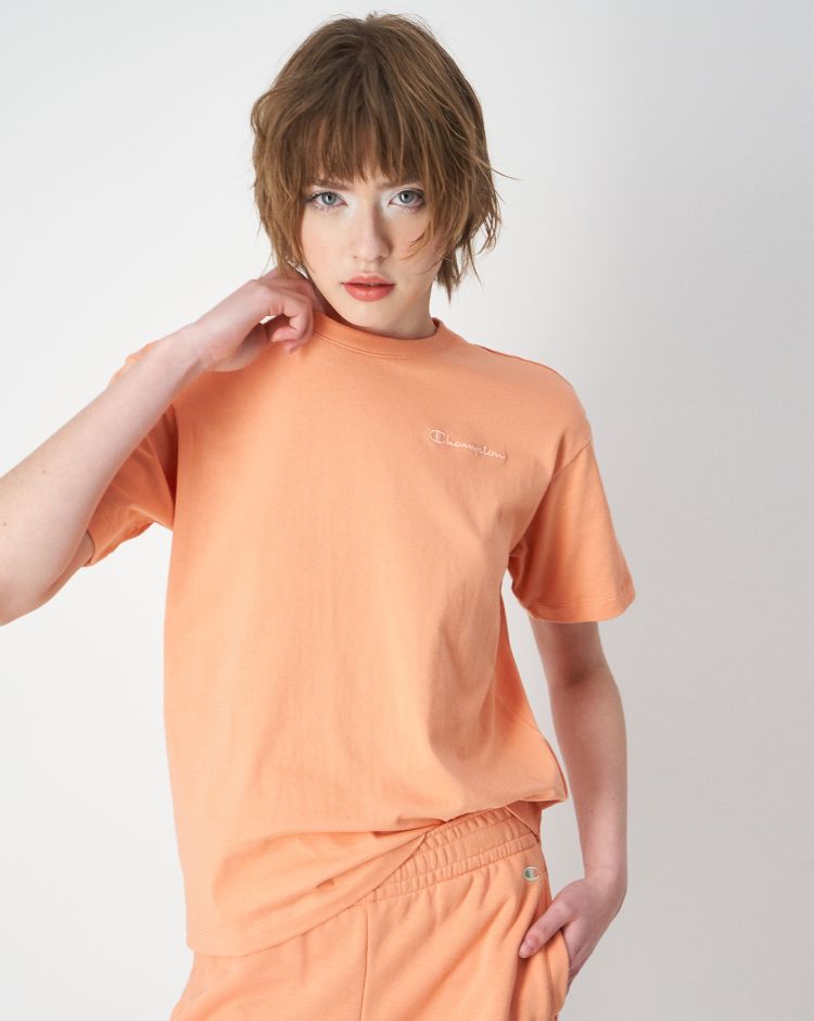 Champion T-shirt in cotone bio Arancio Donna