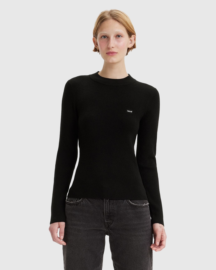 Levi's Felpa Girocollo Caviar Nero Donna