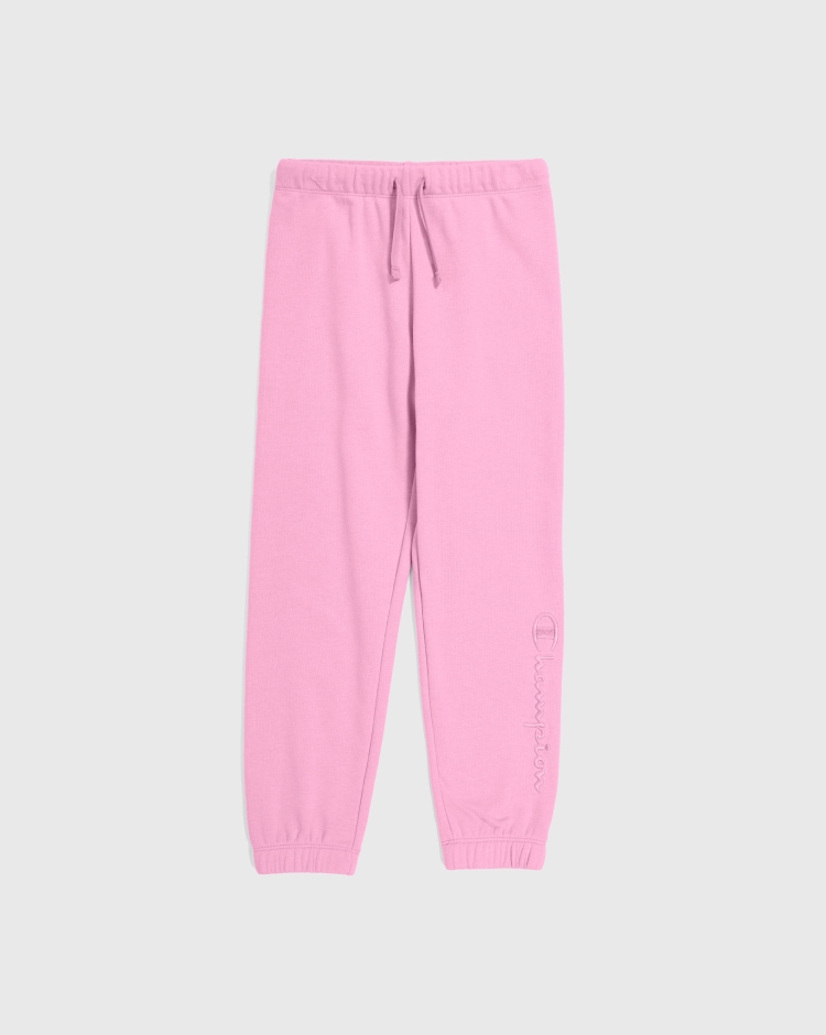 Champion Pantaloni Da Tuta Dettagli Ricamati Rosa Bambina