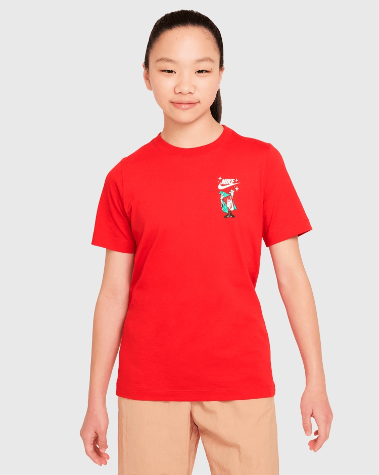 Nike Sportswear T-Shirt Boxy 3 Rosso Bambino