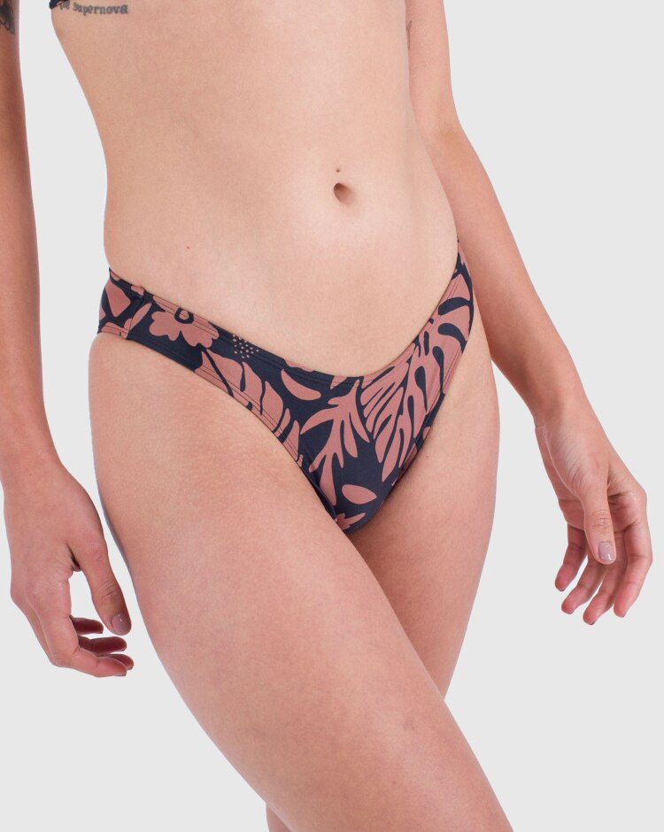 Hurley Bikini Bottom Bayside Taglio Alto Nero Donna