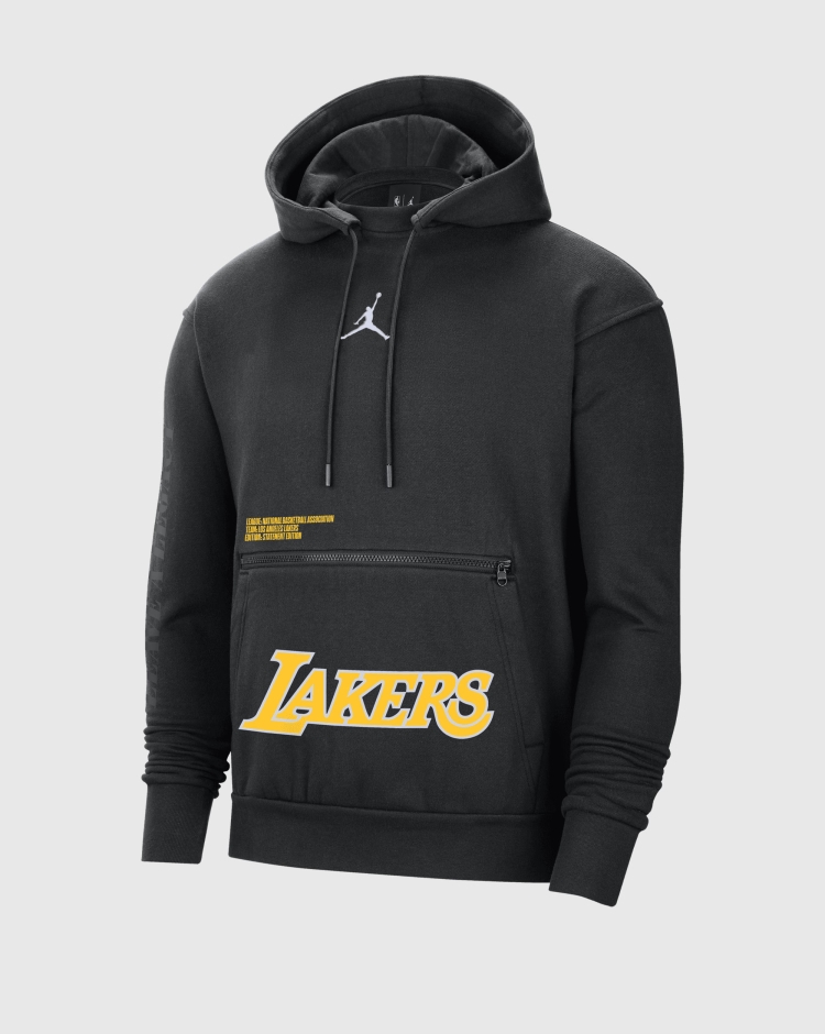 Nike NBA Felpa Con Cappuccio Courtside Los Angeles Lakers Nero Uomo