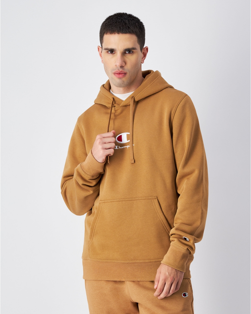 Felpa con cappuccio con logo C grande Marrone Uomo Marrone Game7Athletics