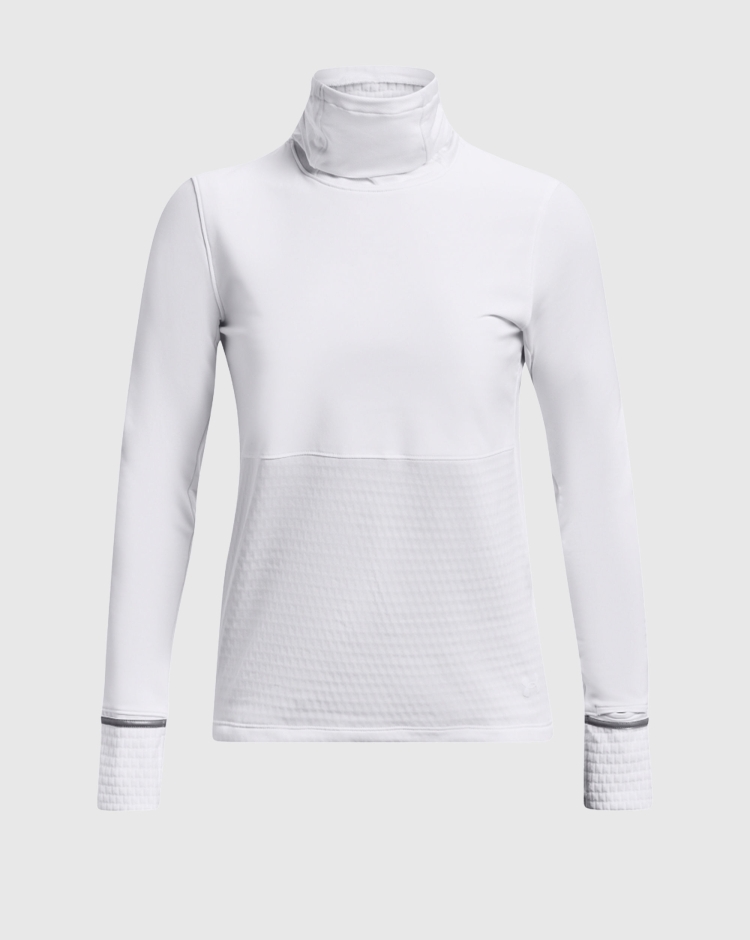 Under Armour T-Shirt Manica Lunga Qualifier Cold Funnel Bianco Donna