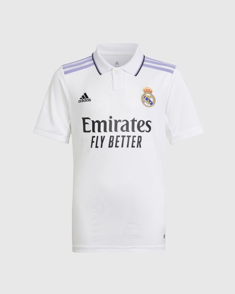 Adidas Real Madrid Home T-Shirt 2022/2023 Bianco Bambino