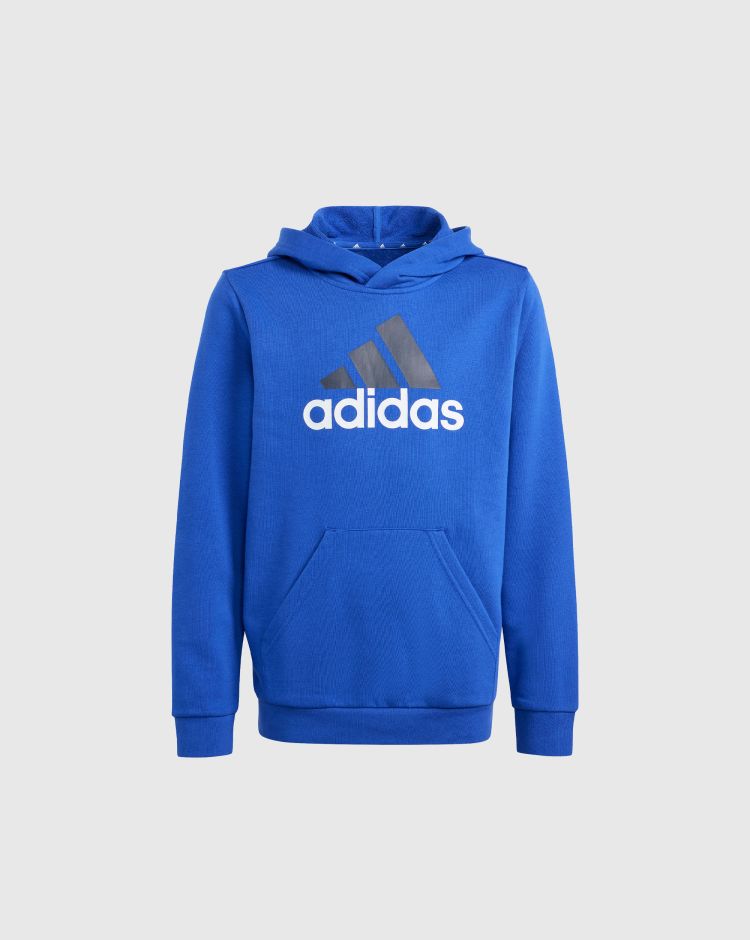 Adidas Felpa con cappuccio Two-Colored Big Logo Cotton Blu Bambino