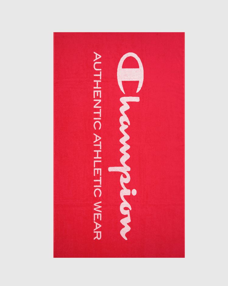 Champion Asciugamano Con Logo Champion Grande Rosso