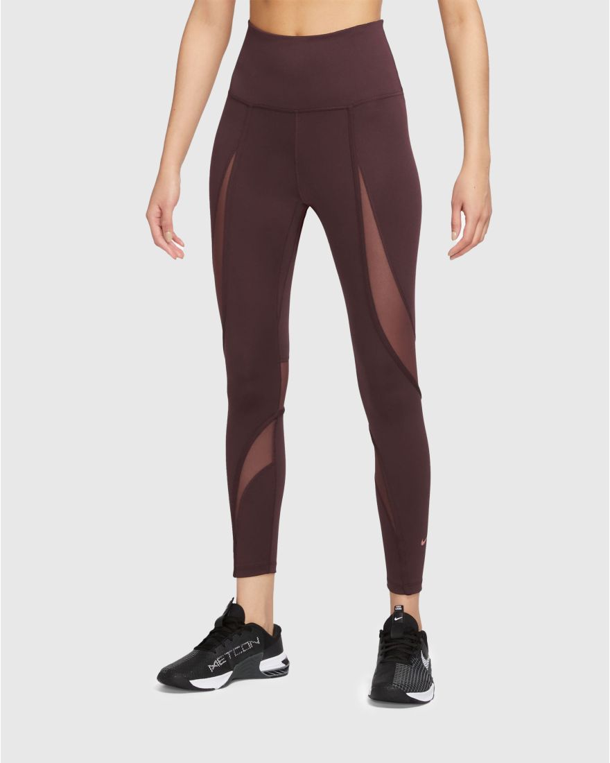 Nike One Leggings 7/8 Dri-FIT Rosso Donna Rosso