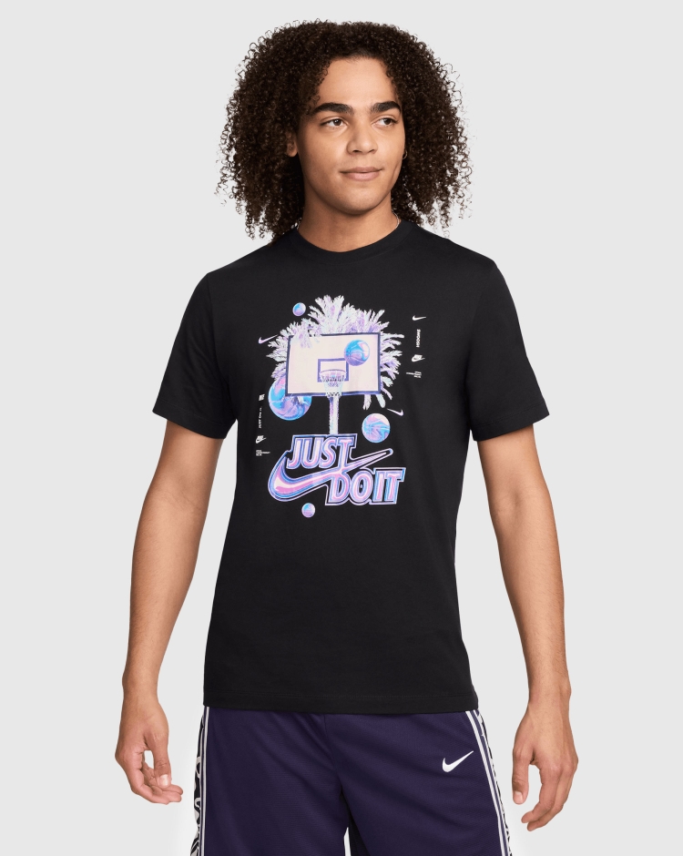 Nike T-Shirt Basket Just Do It Nero Uomo