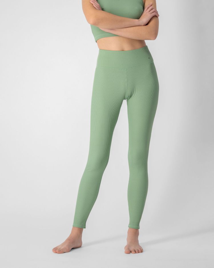 Champion Leggings In Tessuto Ad Asciugatura Rapida Verde Donna