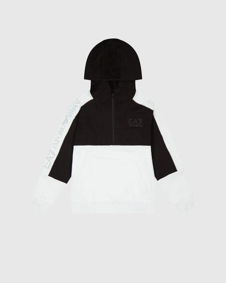 Emporio Armani EA7 Felpa Train Athletic Colorblock Bianco Bambino