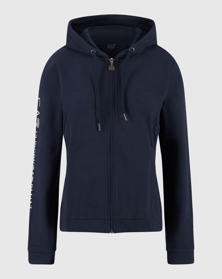 Emporio Armani EA7 Tuta Sportiva Con Felpa Full Zip  Blu Donna