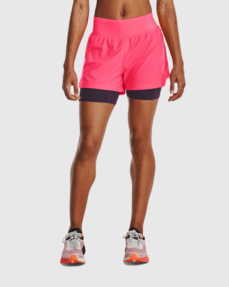 Under Armour Shorts UA Run Stamina 2-in-1 Rosa Donna