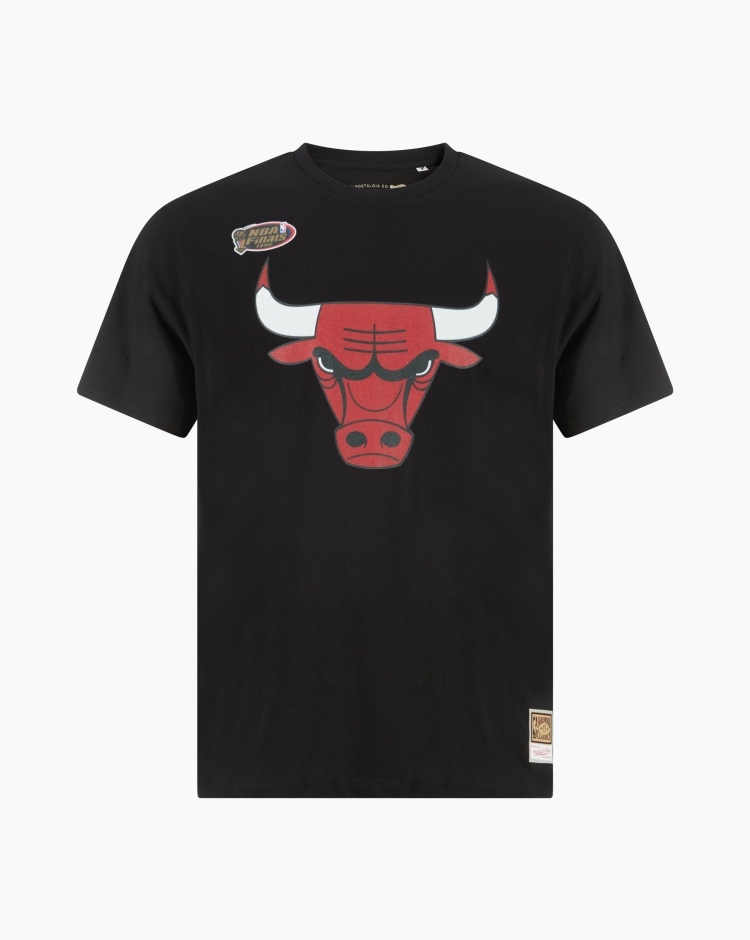 Mitchell&Ness T-Shirt Chicago Bulls NBA Team Logo Nero Uomo