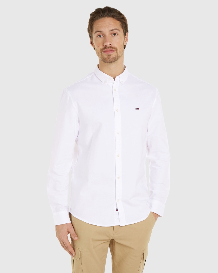 Camicia Oxford Essential Regular Fit Bianco Uomo