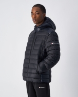 Giacca Piumino Con Cappuccio Outdoor Nero Uomo
