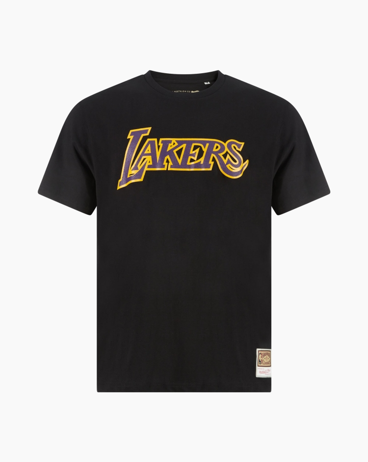 Mitchell&Ness T-Shirt Losa Angeles Lakers NBA Team Logo Nero Uomo