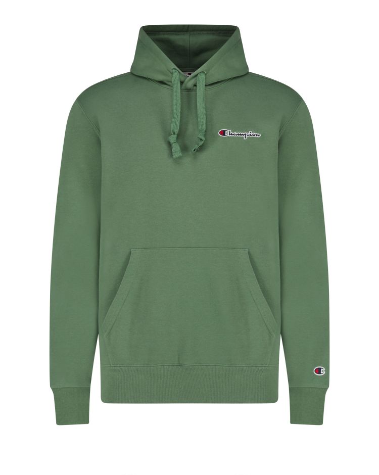 Champion Felpa Con Cappuccio Small Logo Verde Uomo