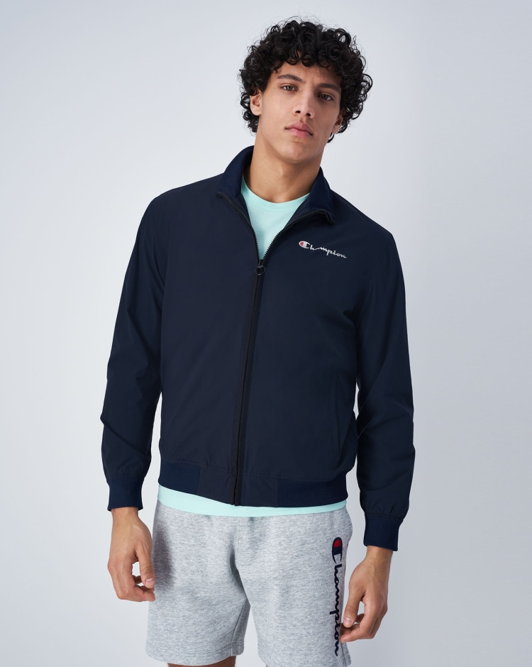 Giacca Full-Zip Mini Logo Blu Uomo