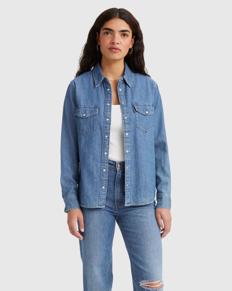 Levi's Camicia Iconic Western Blu Donna
