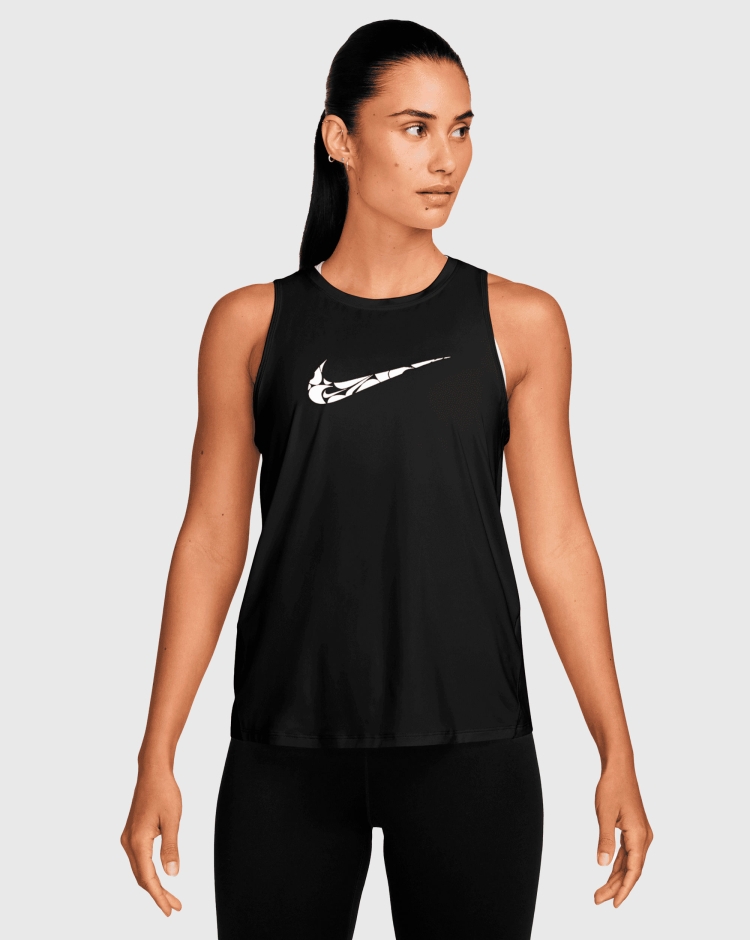 Nike One Swoosh Canotta da Running Dri-FIT  Nero Donna