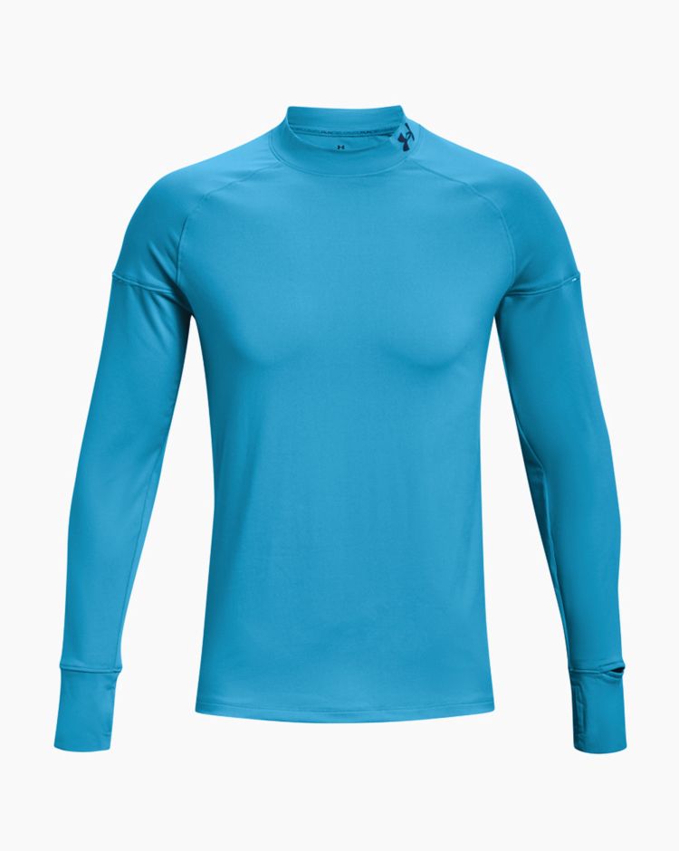 Under Armour T-Shirt Manica Lunga Outrun The Cold Blu Uomo