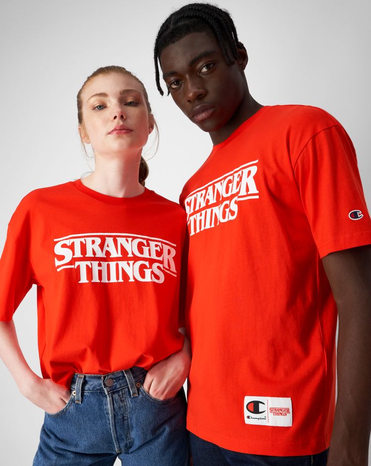 Champion x Stranger Things T-shirt Rosso