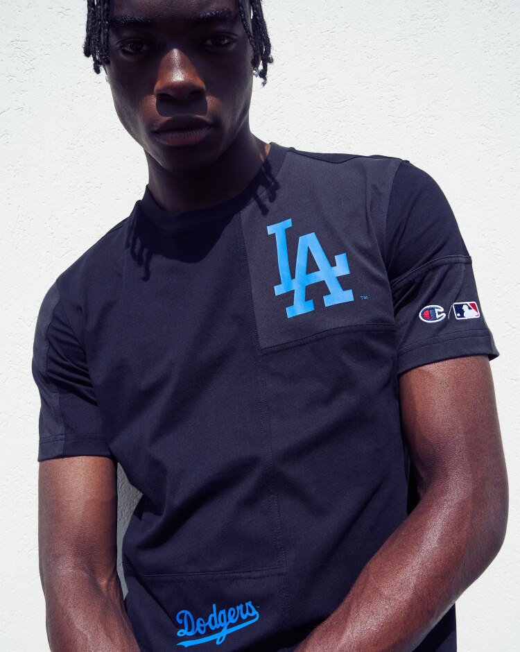 Champion T-Shirt Girocollo MLB Los Angeles Dodgers Nero Uomo