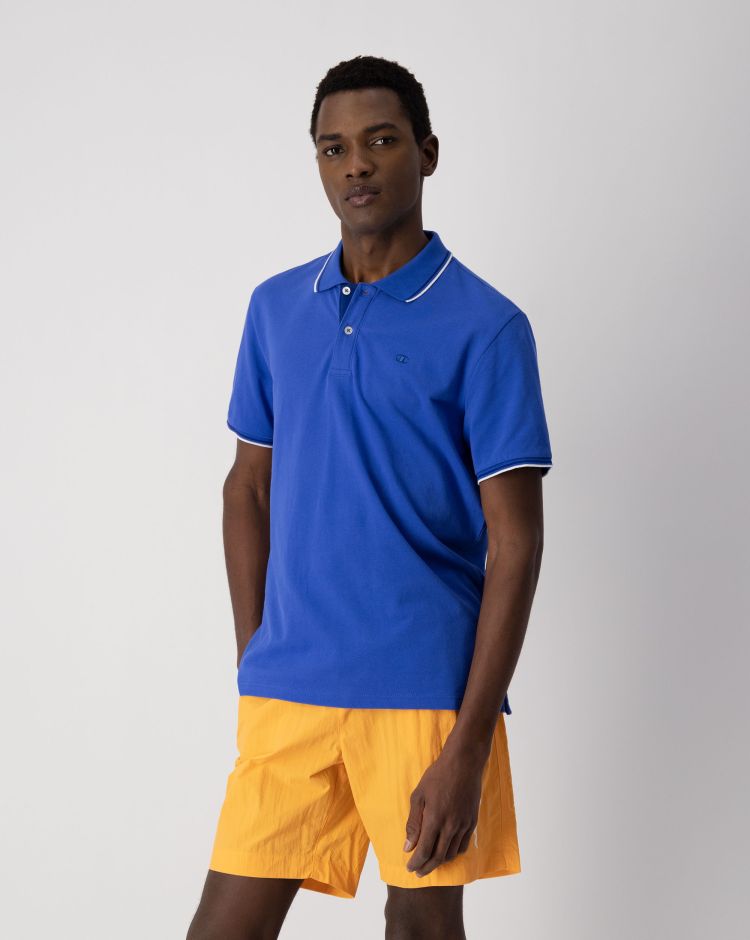 Champion Polo In Piqué Con C Logo Cotone  Blu Uomo