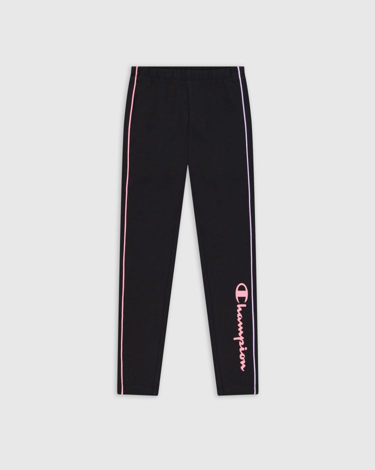 Champion Leggings Regular Fit C-Color Nero Bambina