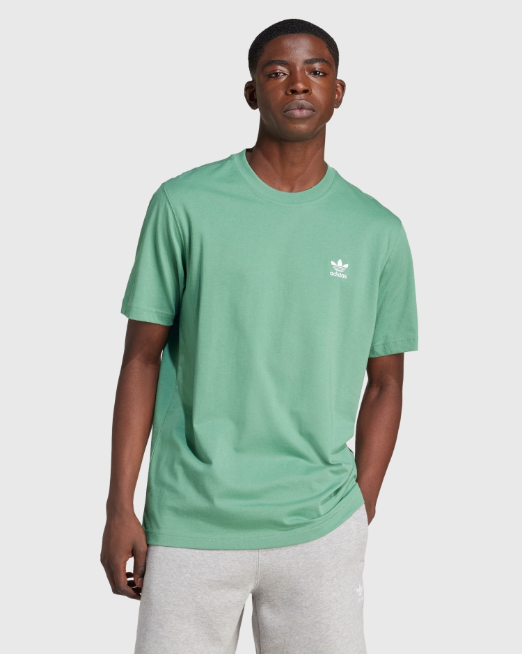 Adidas Originals T-Shirt Trefoil Essentials Verde Uomo