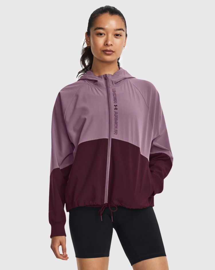 Under Armour Giacca UA Woven Full-Zip Viola Donna