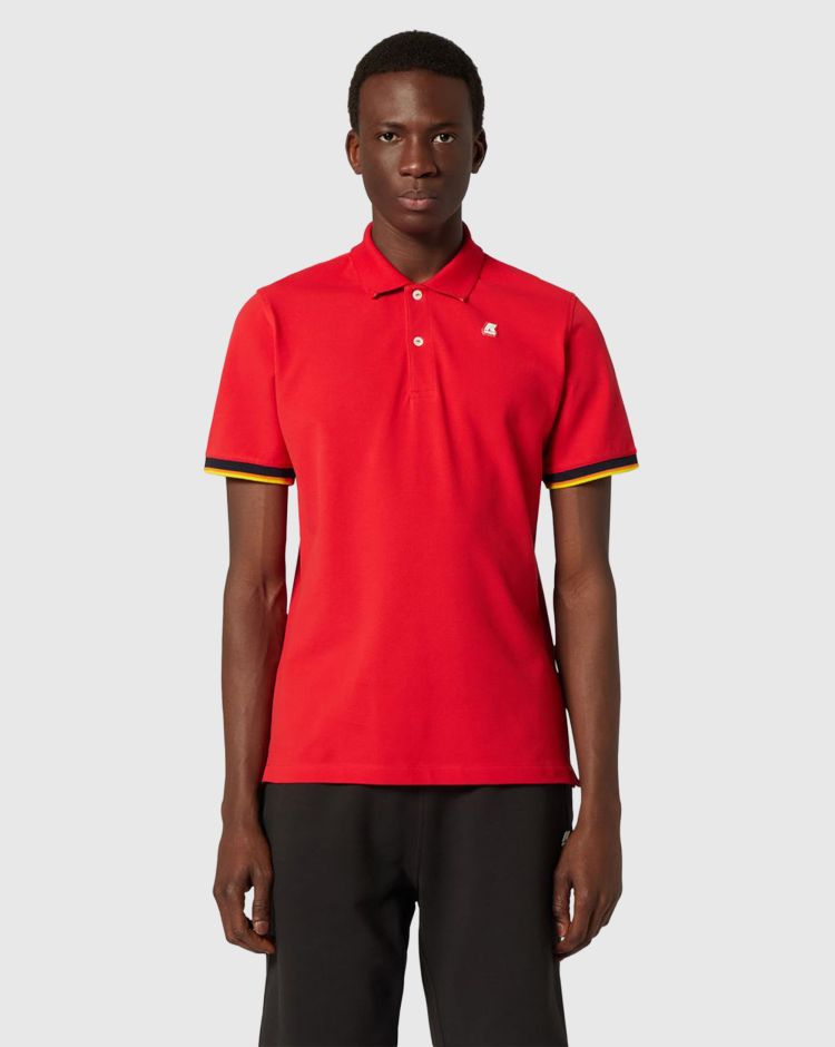 K-way Polo Manica Corta Vincent Rosso Uomo