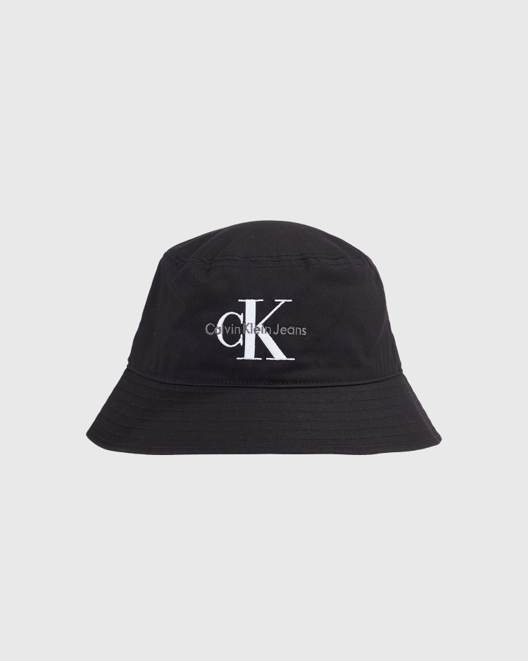 Calvin Klein Cappello Alla Pescatora In Twill Nero