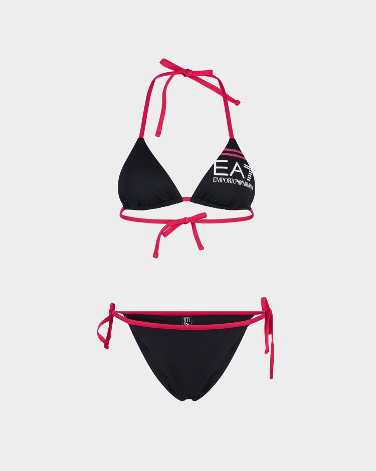 Emporio Armani EA7 Knit Bikini Nero Donna