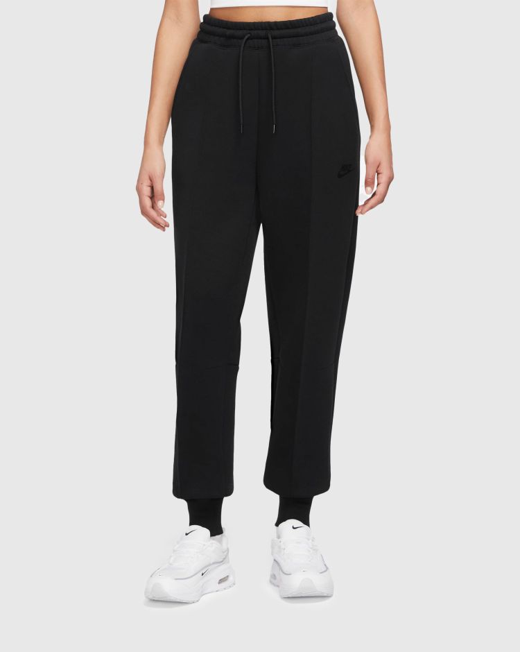 Nike Joggers Sportswear Tech Fleece Mid-Rise Nero Donna