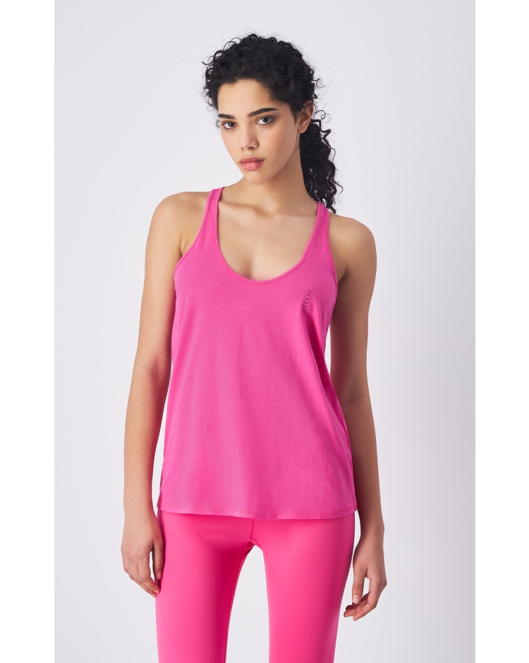 Champion Canotta Athletic Fit Rosa Donna