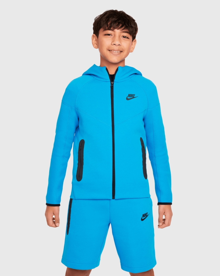 Nike Sportswear Felpa Con Zip Tech Fleece Blu Bambino