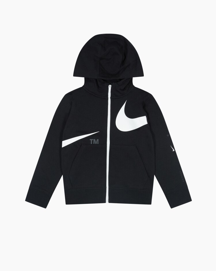 Nike NsSwoosh Flc Fz Nero Bambino