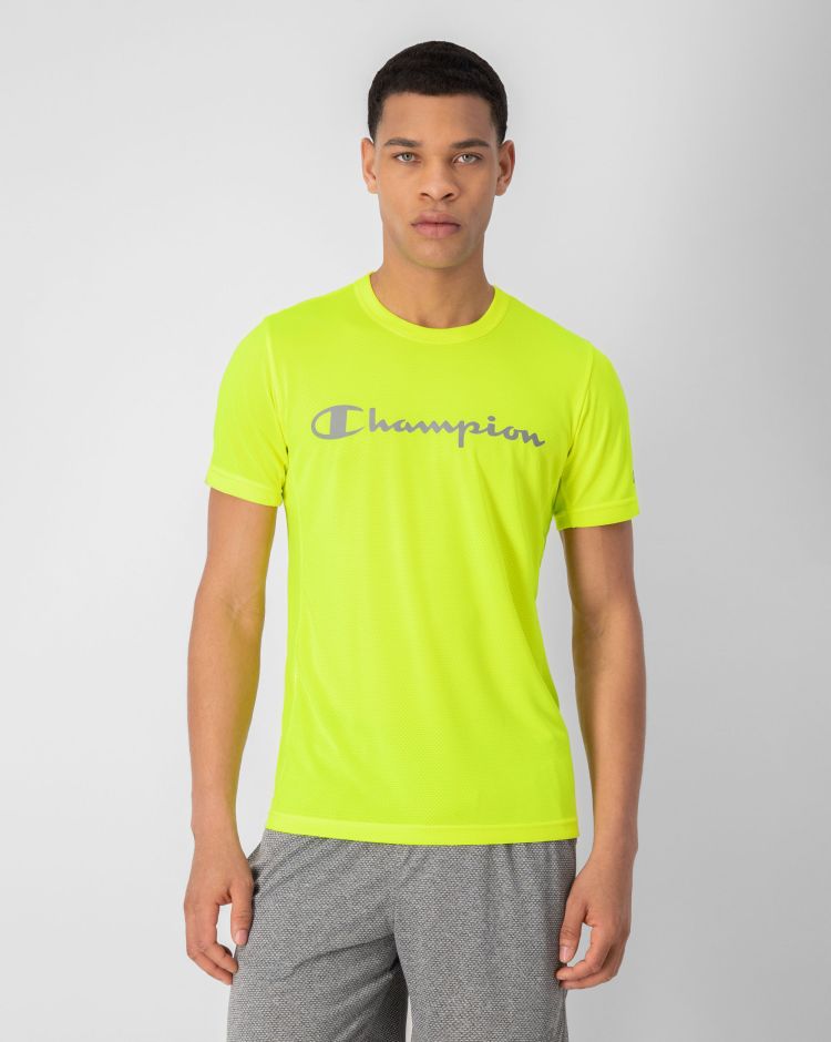 Champion T-shirt Micro Mesh Ad Asciugatura Rapida  Giallo Uomo
