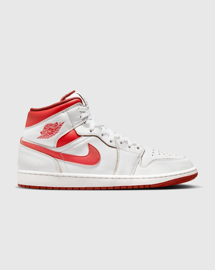 Nike Air Jordan 1 Mid SE White Red Uomo