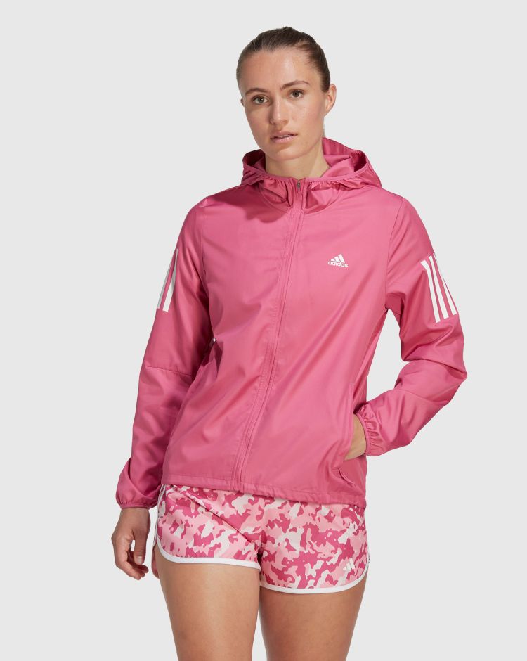 Adidas Giacca a vento da running Own the Run Hooded Rosa Donna