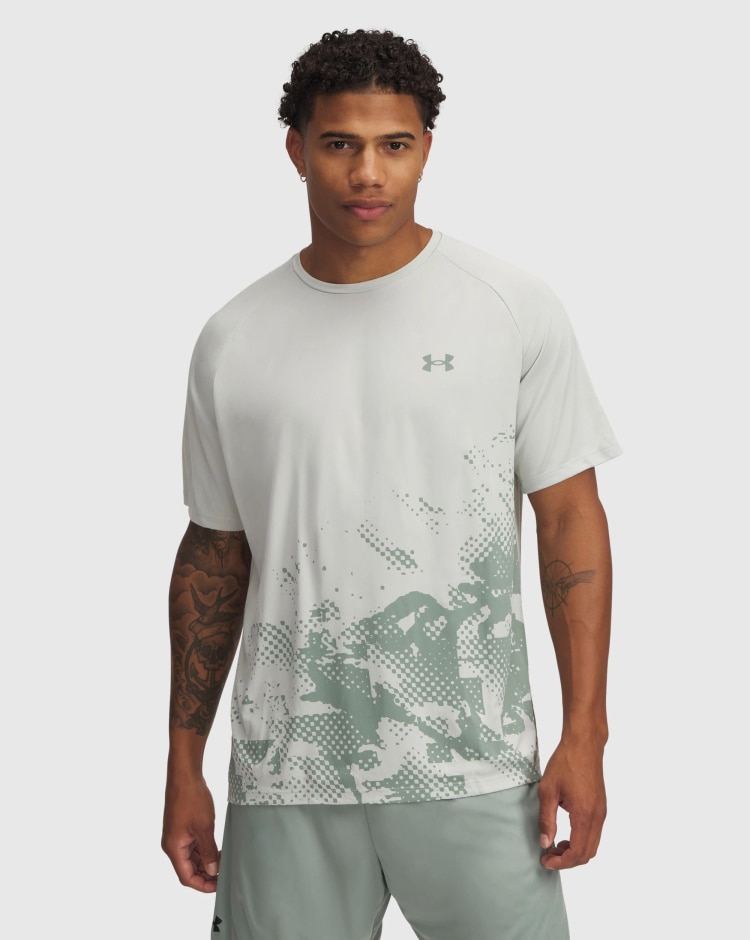 Maglia a maniche corte UA Tech Fade Verde Uomo