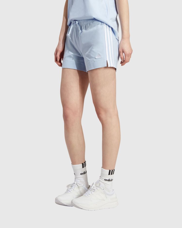 Adidas Short Essentials Slim 3-Stripes Blu Donna